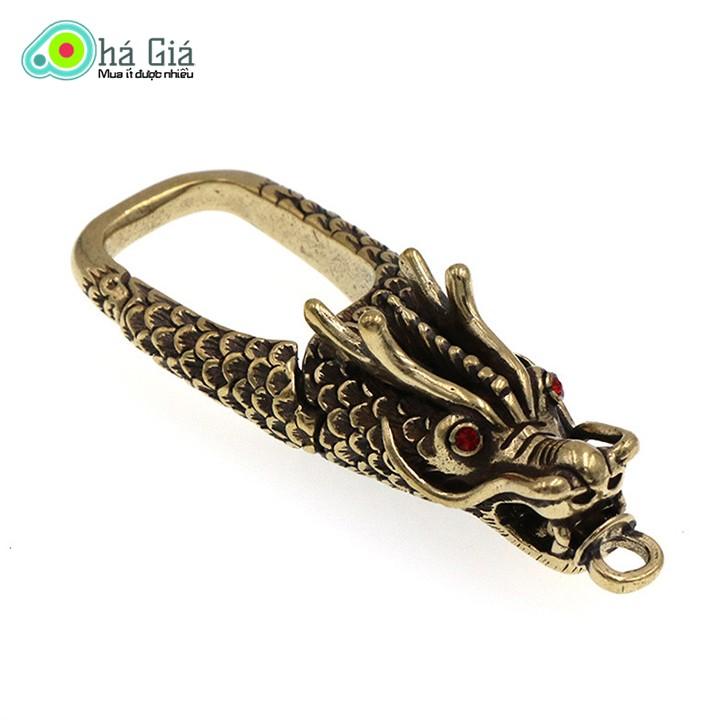 [HCM]Móc Khóa Đầu Rồng Bằng Đồng - PKA097