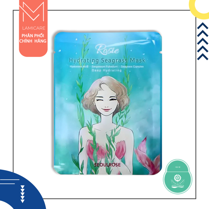 Mặt Nạ Dưỡng Ẩm Cấp Nước Từ Cỏ Biển SeoulRose Rosie Hydrating Seagrass Mask 25g - Lamicare