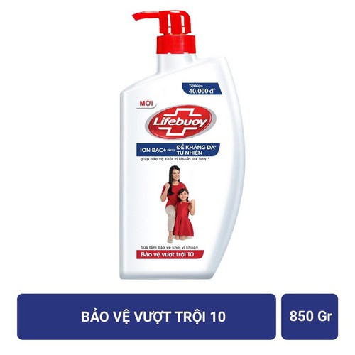 [HCM]( Đỏ )Sữa tắm Lifebuoy bảo vệ vượt trội 850gr