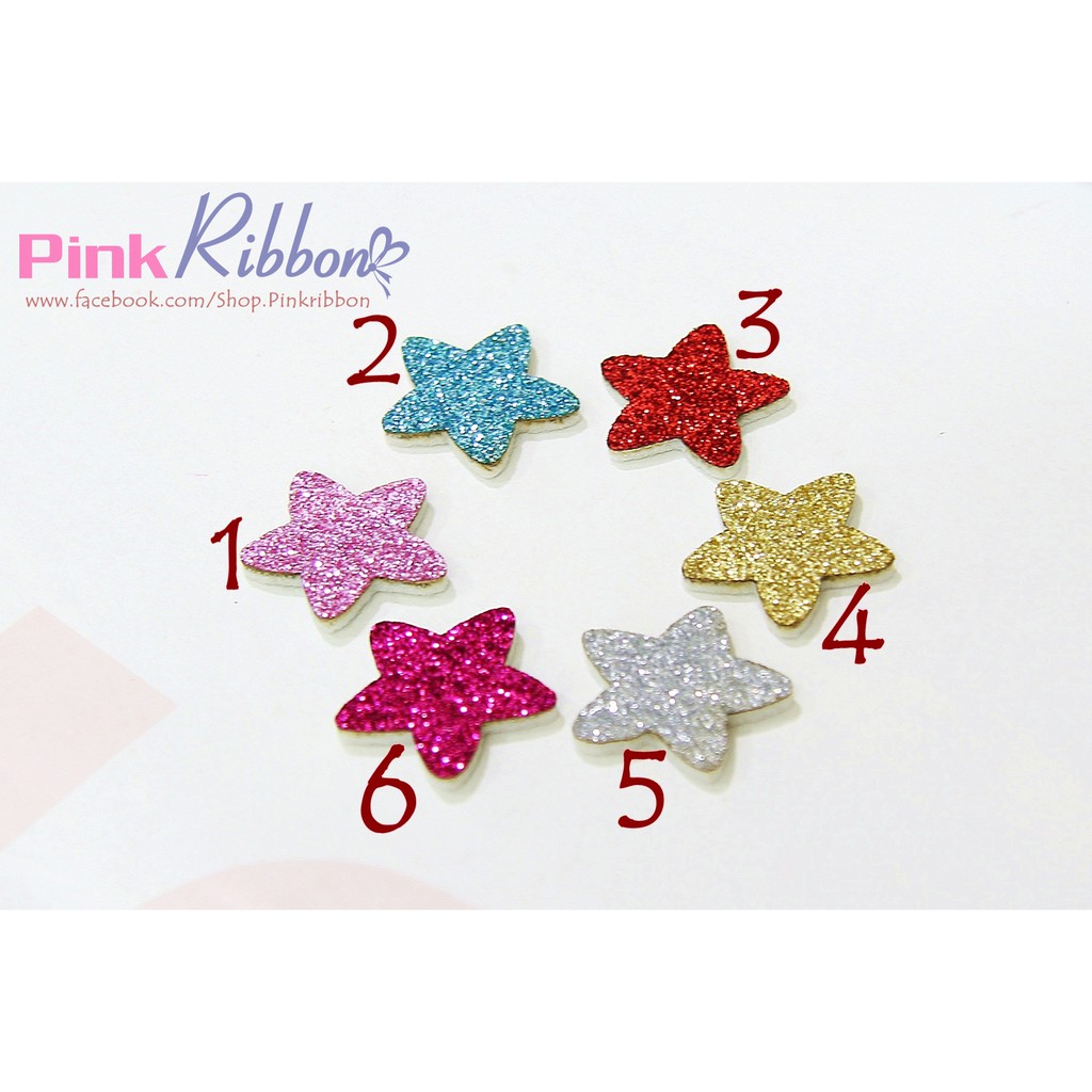 Sao nhũ nhí làm từ vải nhũ đính váy áo, phụ kiện thời trang - SET 5 CÁI