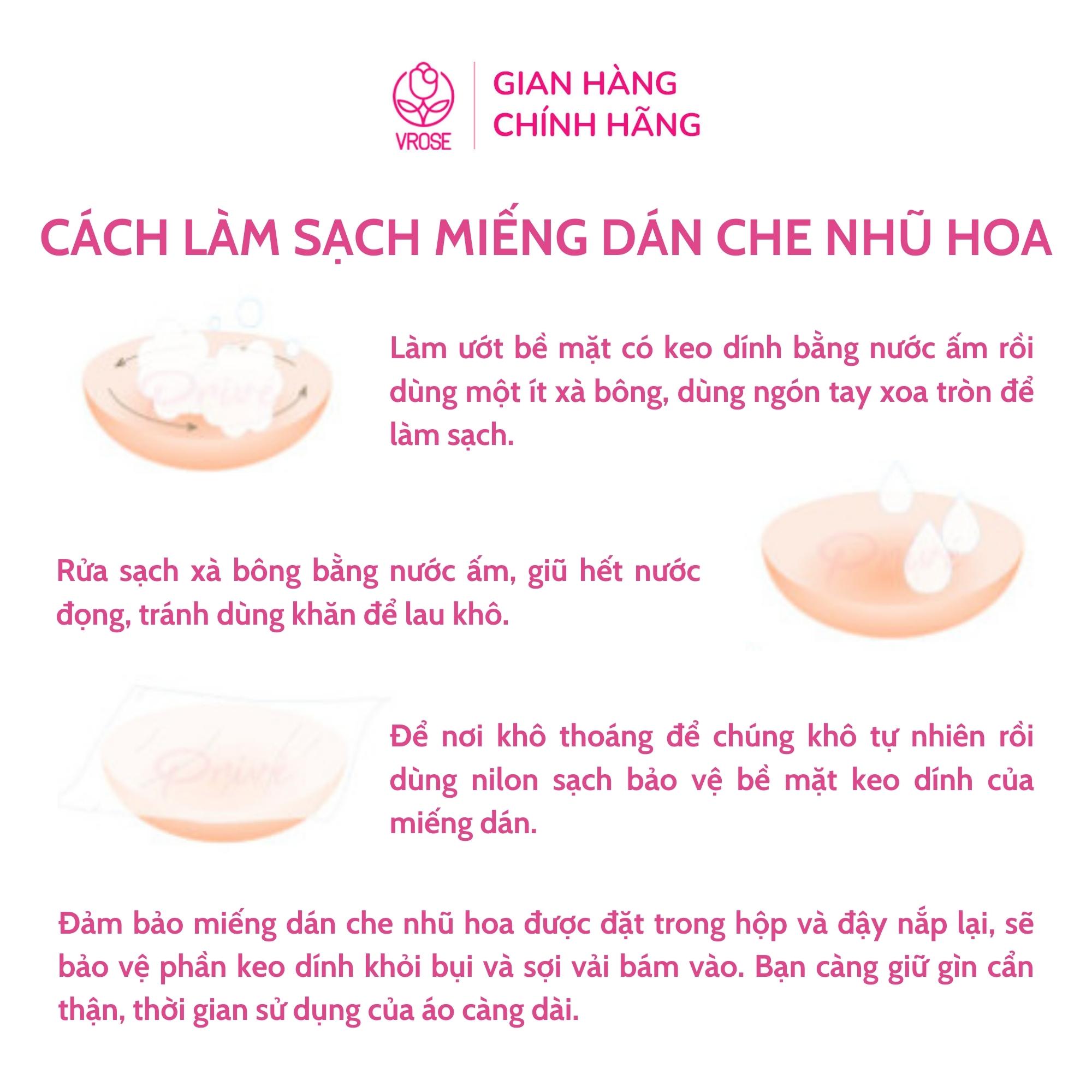 Miếng dán che nhũ hoa Silicone Vrose