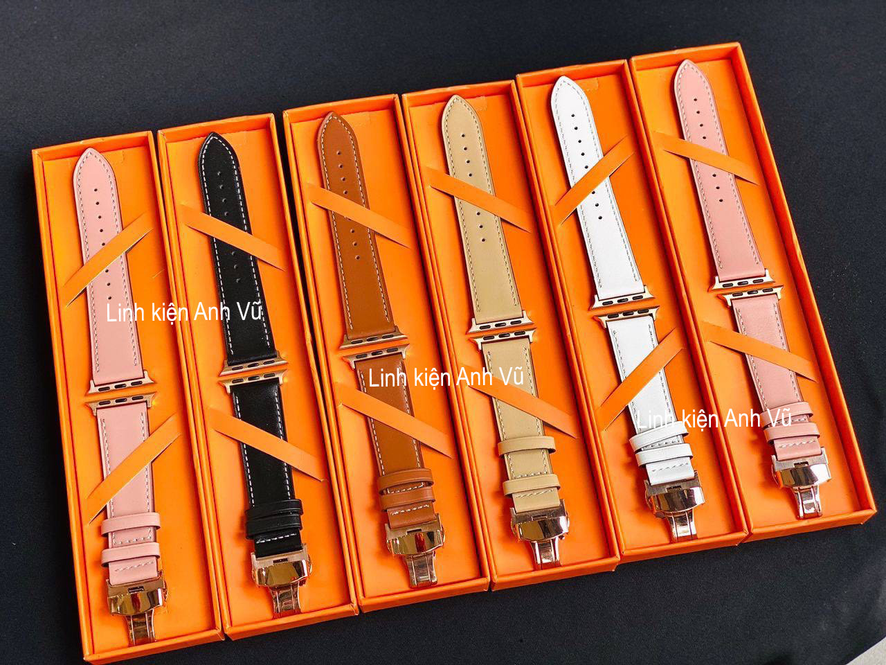 Dây da khóa bướm xịn cho Đồng hồ thông minh đủ dòng, đủ size