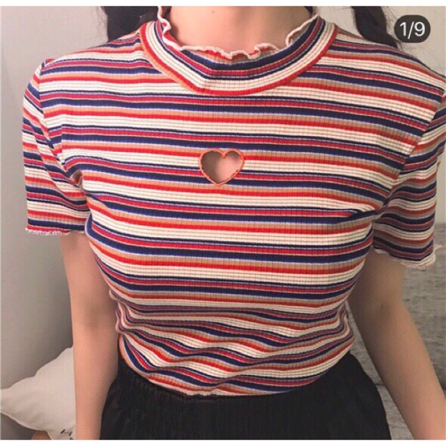 Áo Thun Croptop Cut Out Tim 💋