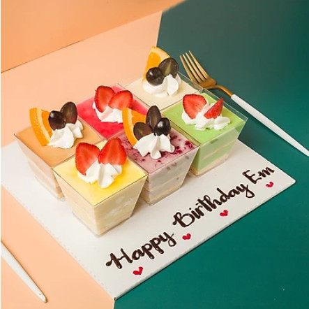 Set 10 cốc mousse hình thang 7065