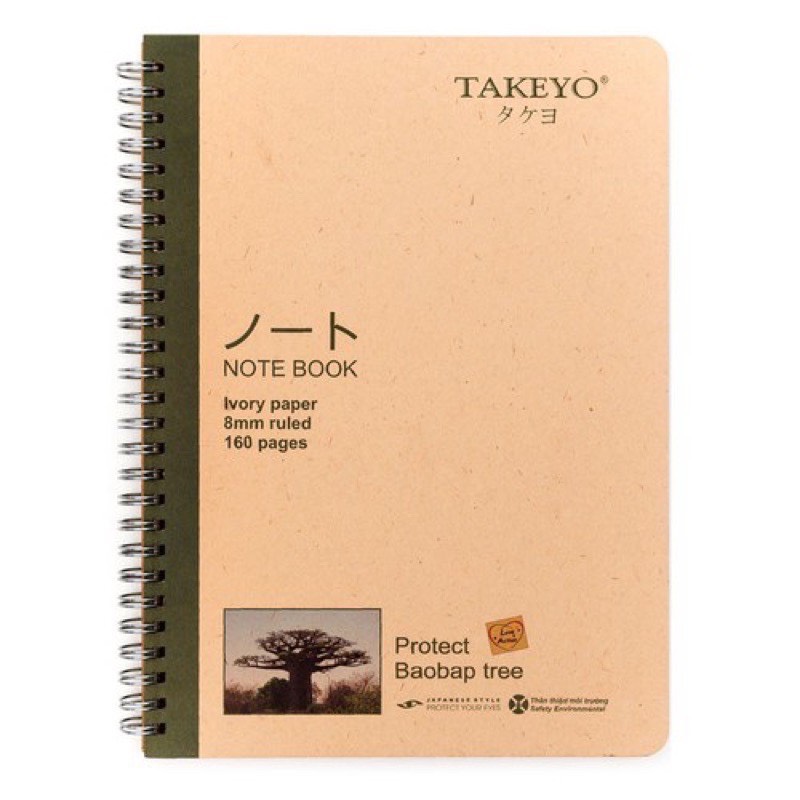 Sổ lò xo takeyo khổ b5 160tr tmg-8533