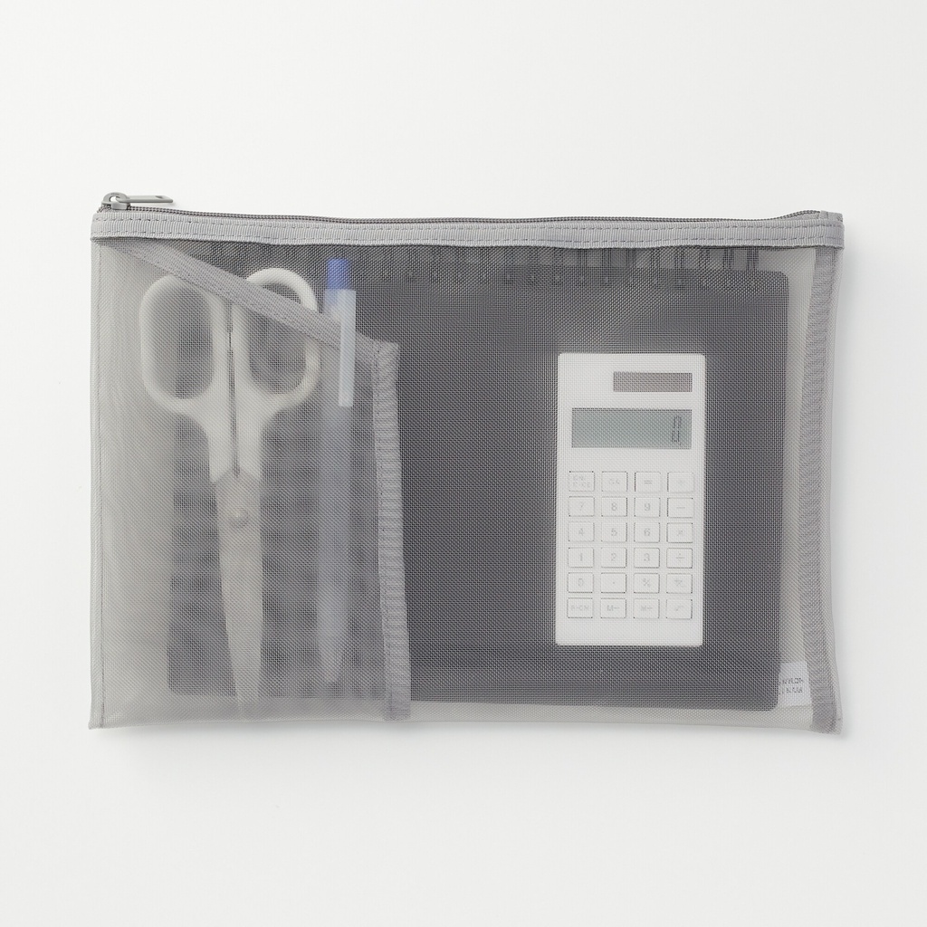 Muji Túi Lưới Có Ngăn Nhỏ A5 - Xám