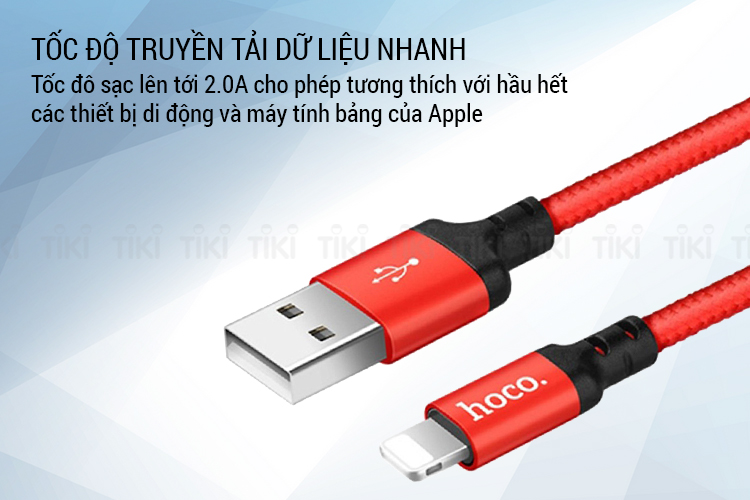 Dây Cáp Sạc Lightning Hoco X14 Dài 2m