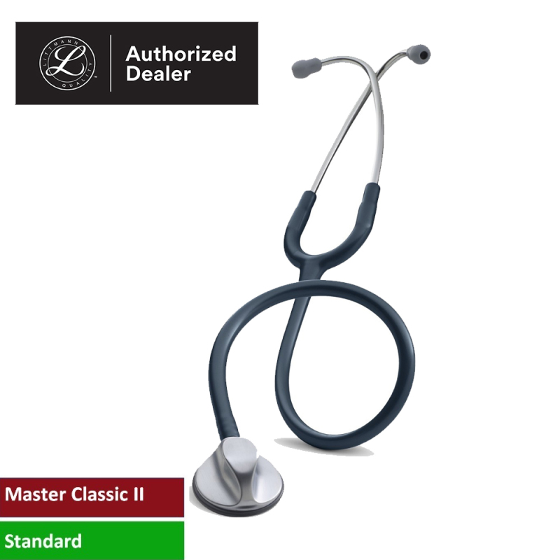 Ống nghe 3M™ Littmann® Master Classic II™, Mặt nghe có lớp phủ tiêu chuẩn, Dây nghe màu xanh nước biển, 27 inch, 2147