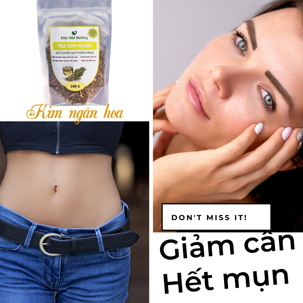 [CHÍNH HÃNG] Trà Detox Hoa Kim Ngân Thải Độc Gan, Thanh Nhiệt, Giải Mụn Nhọt 100g (Loại Đẹp)