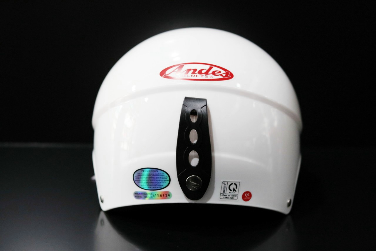 Mũ Bảo Hiểm ANDES 109 /Bảo Hành 12 Tháng (MÀU TRẮNG )