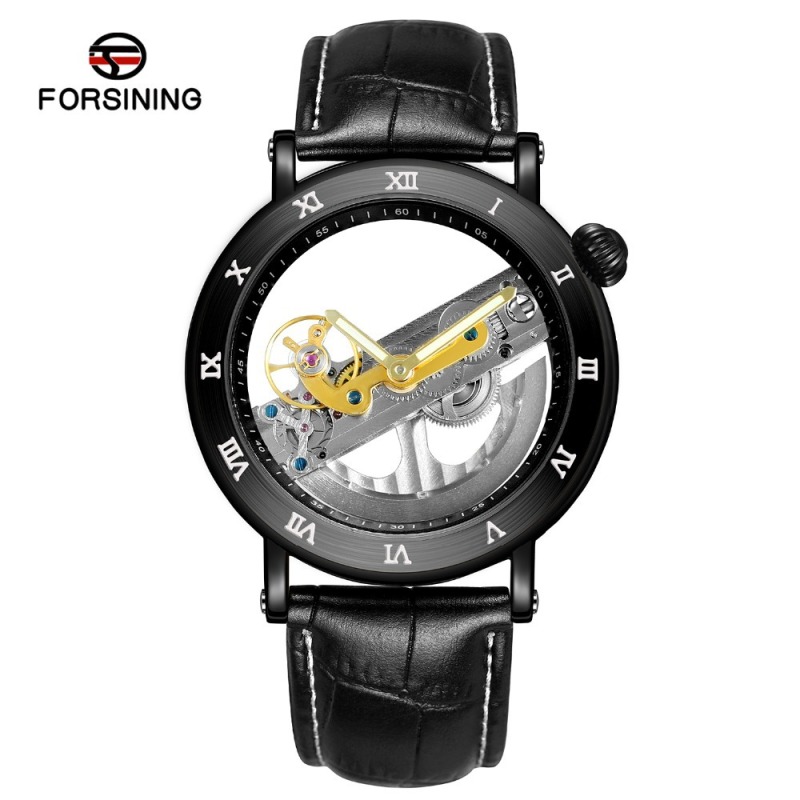 [HCM]Đồng hồ cơ nam lộ máy Forsining F9005 máy trong suốt Fullbox hãng (M Dây da và kim loại)