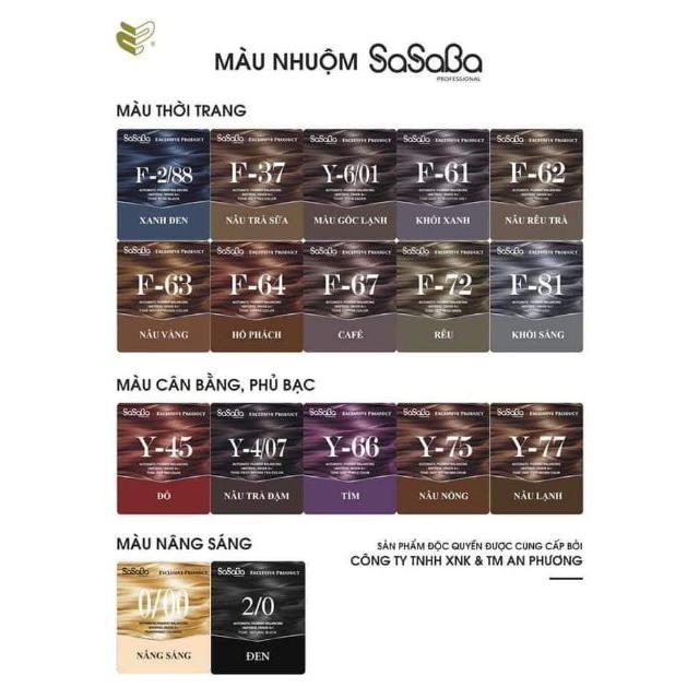 Nhuộm Tóc phủ bạc Sasaba 450ml