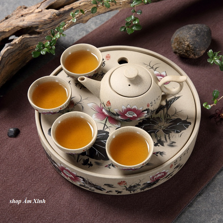 Bộ ấm chén pha trà Hoa Sen