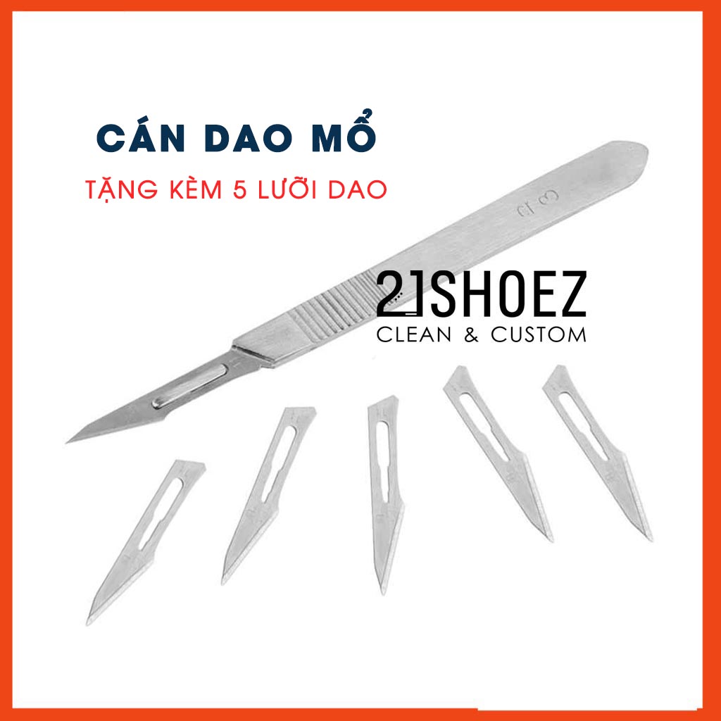 Cán dao mổ thép không gỉ custom giày - 21shoez