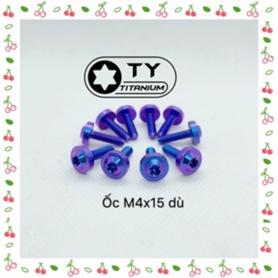 Ốc Titan 4li15 dù gắn dàn áo xe máy GR5 xịn - TY racing