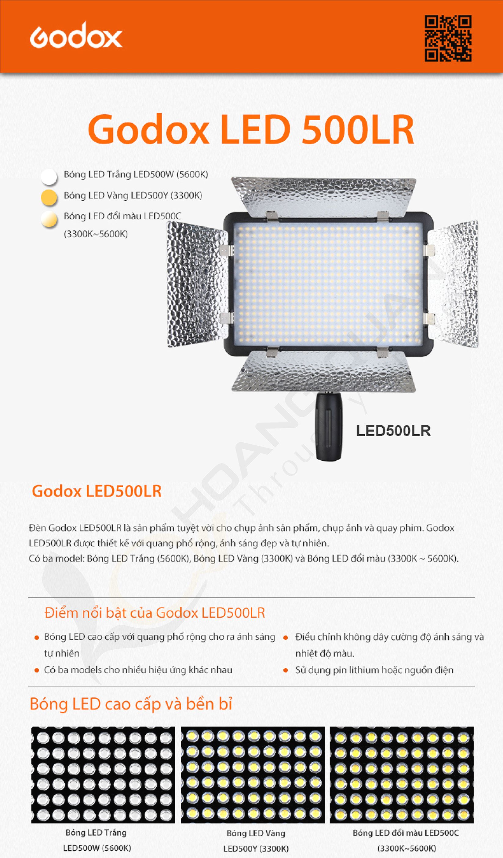 [HCM]Đèn Led GODOX 500LR