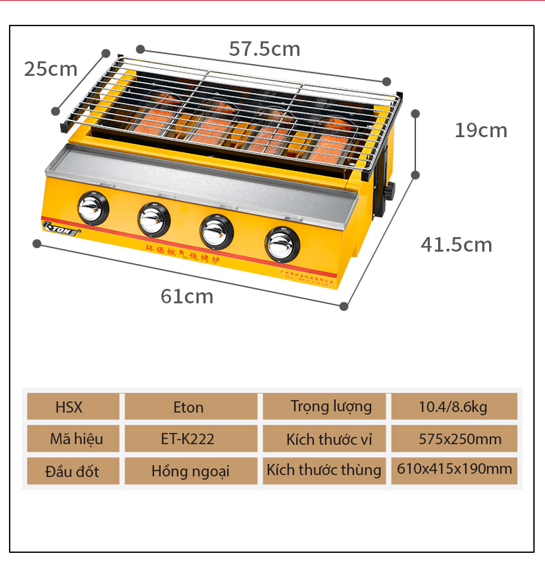 Bếp Nướng Gas Eton
