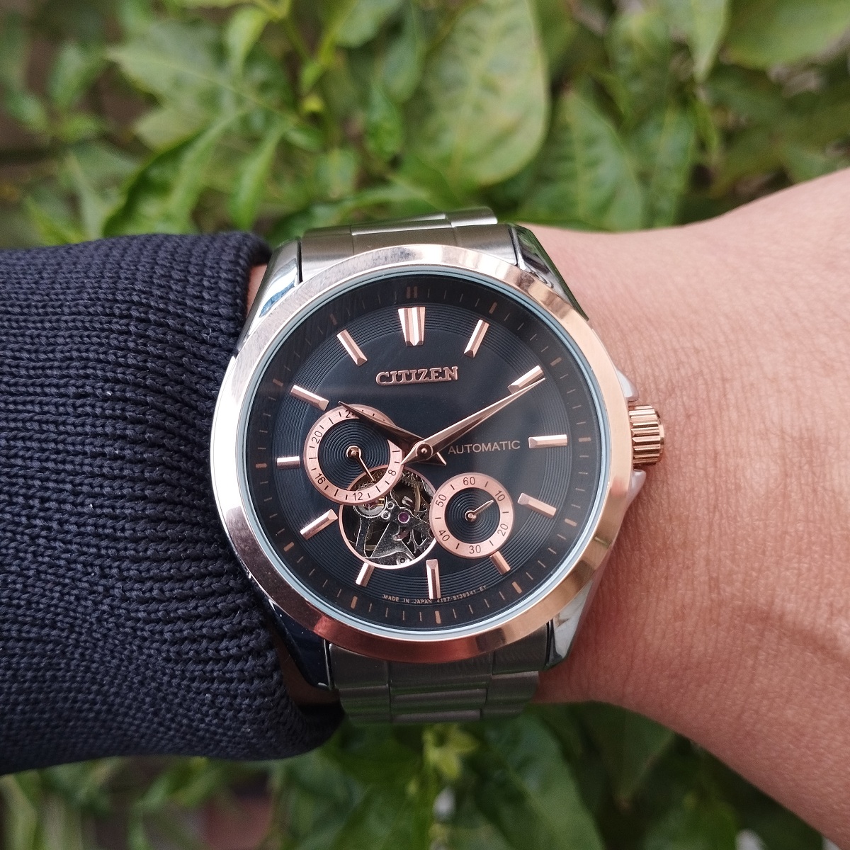 Đồng hồ cơ automatic Citizen dây thép đẳng cấp sang trọng