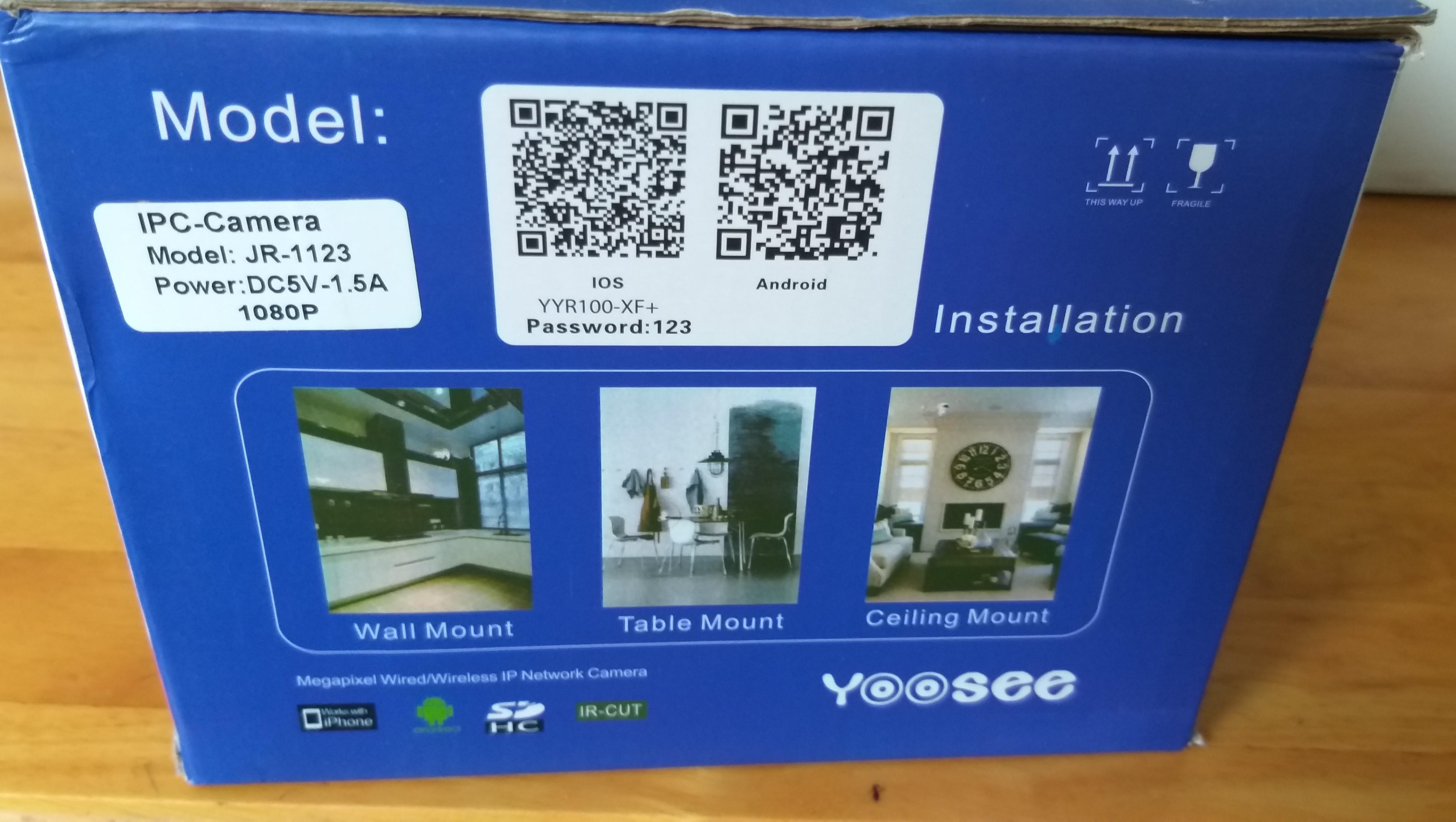 Camera Yoosee 3 râu Yoosee 2.0 HD 1080 JR- 1123