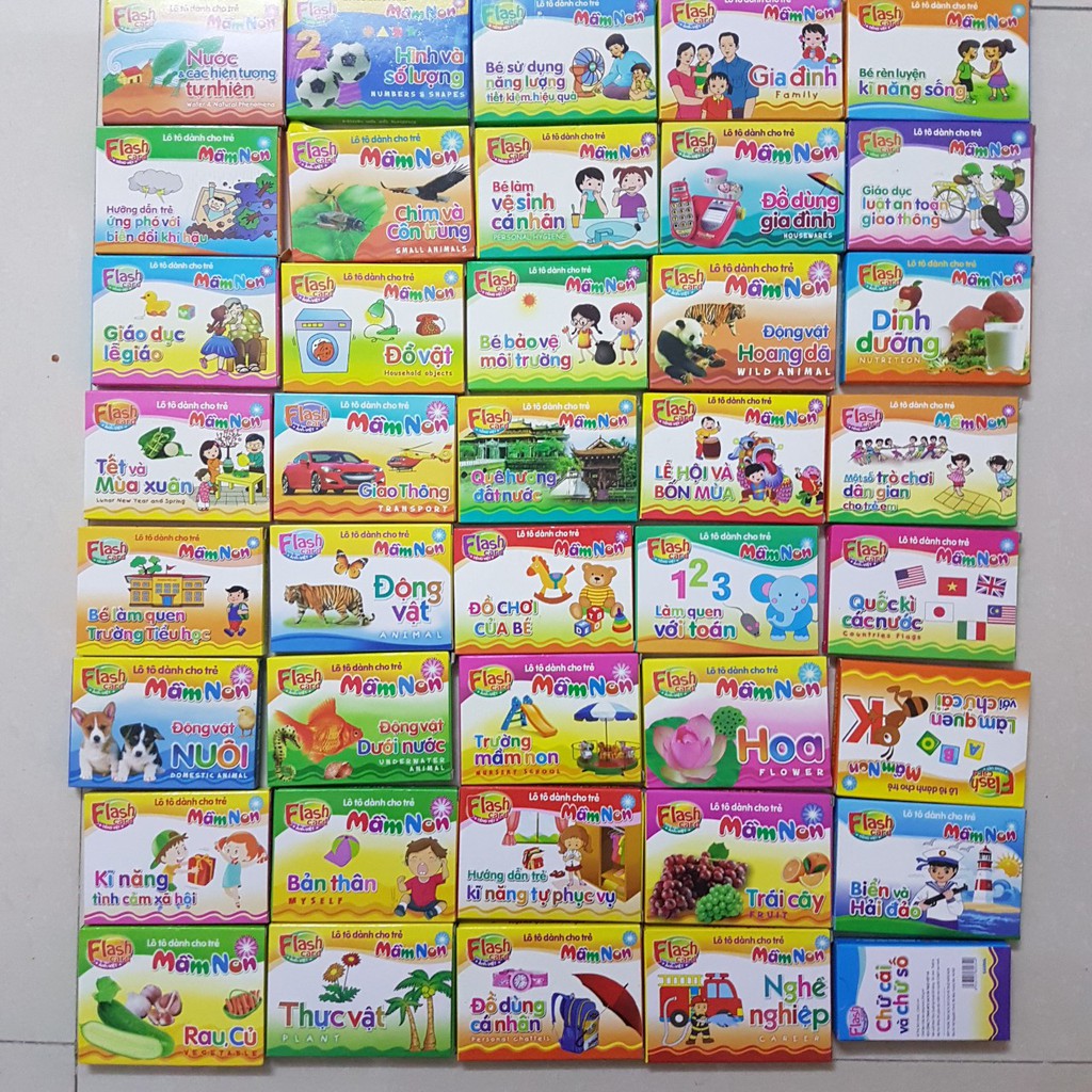 [Hoàn Tiền 10%]- Flash Card Song Ngữ Anh Việt – Lô Tô Cho Trẻ Mầm Non [Liên Hệ Chọn Mẫu]