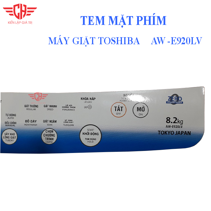 Tem phím máy giặt Toshiba E920LV