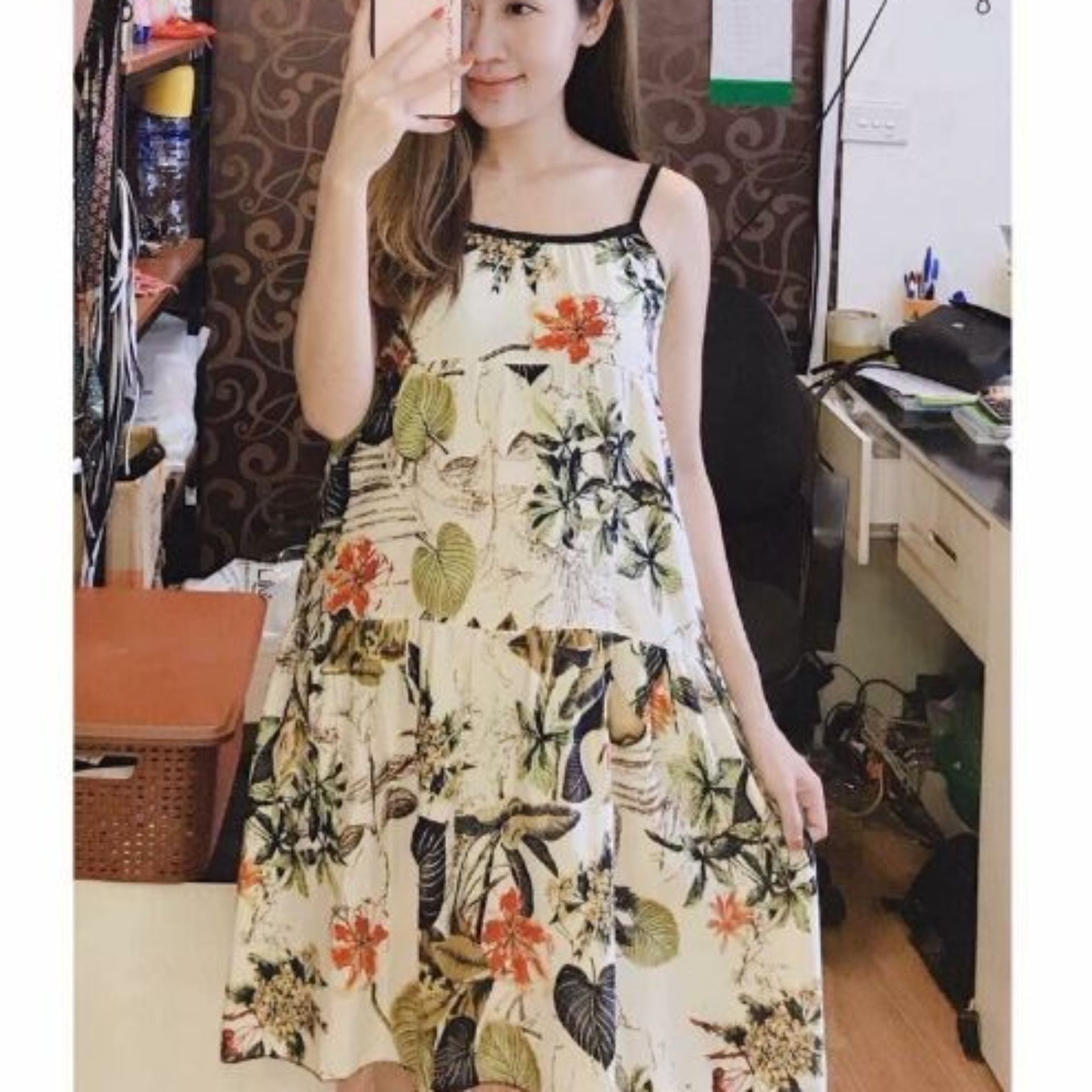 váy bầu lanh chất mát