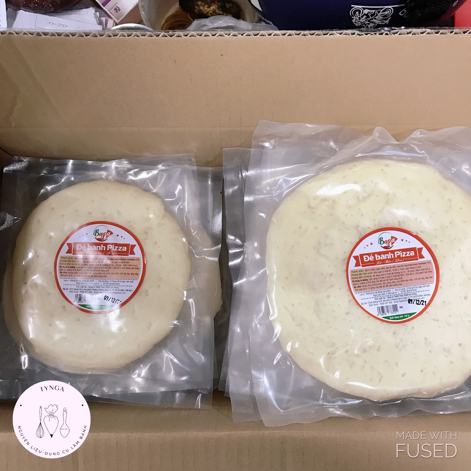 (GIAO HÀNG NHANH 4H/HỎA TỐC CHỈ GIAO HCM) Đế pizza Bapa cán tay mềm xốp 20cm
