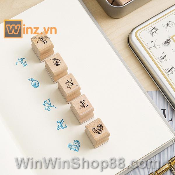 [FREESHIP MAX 15K][HCM]Bộ con dấu Alphabet (hộp thiếc)