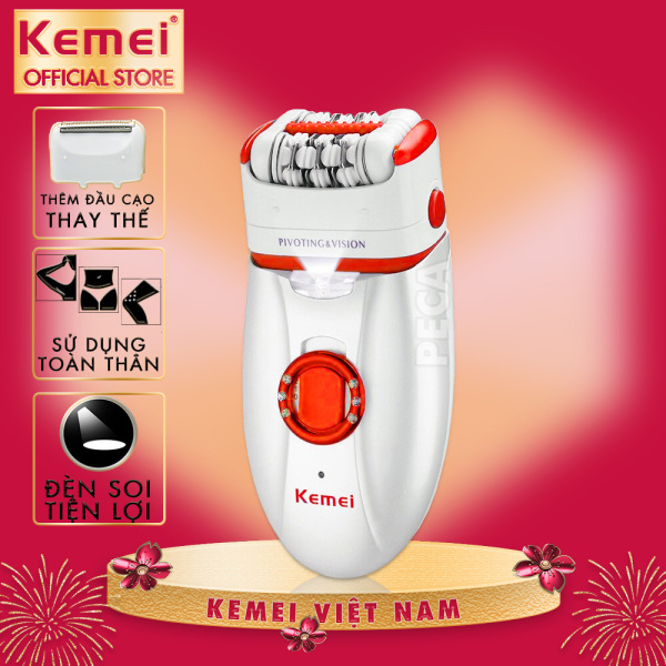 Máy tẩy lông đa năng 2 in 1 Kemei KM-2668 có thể nhổ và cạo lông toàn thân, dùng pin sạc chuyên nghiệp( Màu ngẫu nhiên)