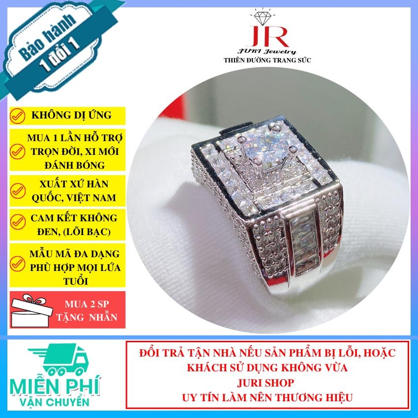 Nhẫn vàng nam nữ cá tính - N5103 Juri shop - bền màu thiết kế sang trọng dùng đi tiệc