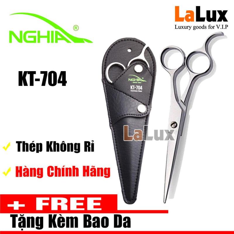Kéo Cắt Tóc Thương Hiệu KỀM NGHĨA - Kéo Cắt Làm Từ Thép Không Rỉ - Thiết Kế Có Giá Đỡ Ngón Tay Thoải Mái Khi Sử Dụng KT-704 cao cấp
