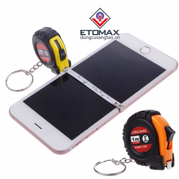 Móc khóa thước rút mini 1 mét