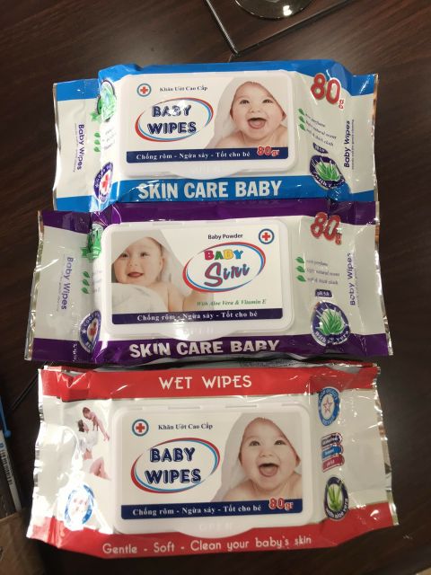 [HCM]Khăn Ướt Không Mùi Baby 80Gr