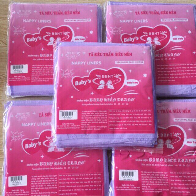 Set 2 Lót xu tím cho bé 8 miếng