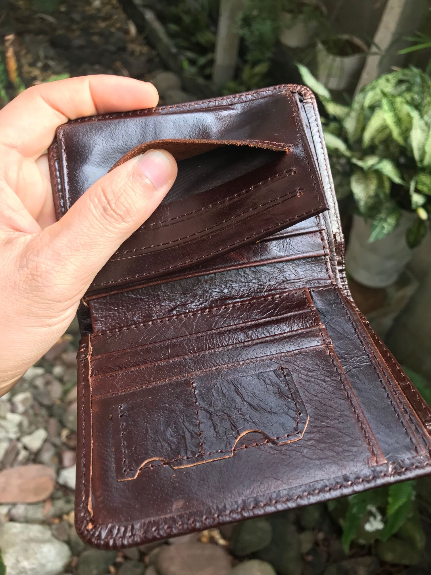 Ví, bóp đứng da bò nguyên miếng