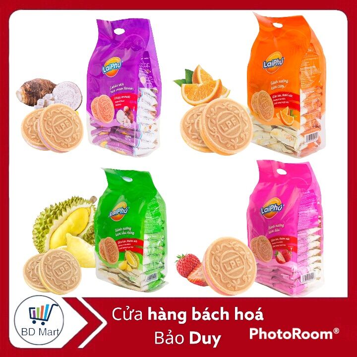BÁNH XỐP KEM LAI PHÚ 350 GRM ( CAM/ SẦU/ MÔN) G