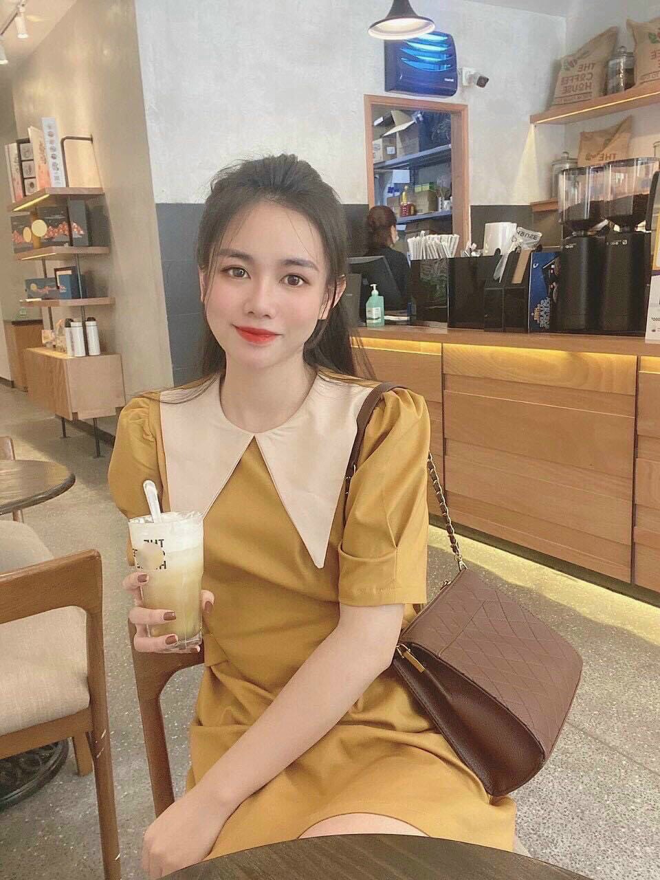 Đầm tay búp cổ bẻ #damtaybupcobe