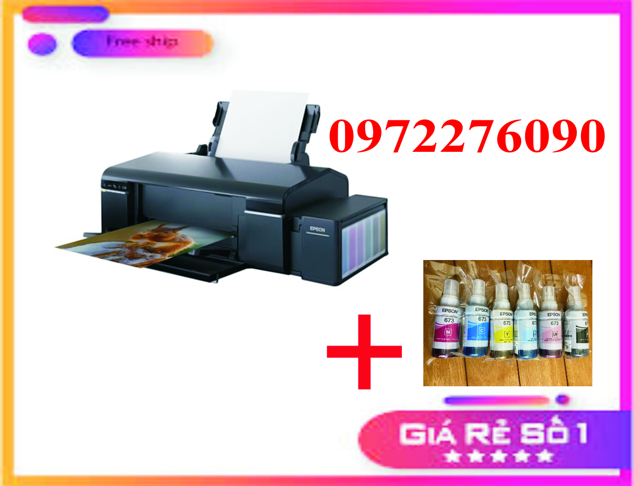 [Trả góp 0%]máy in phun màu epson l805 khổ A4 có wifi