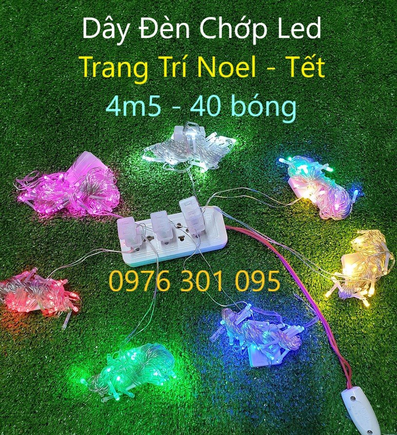 [Combo 2] 4m Flashing Led Light String for Christmas and New Year Decoration, Waterproof