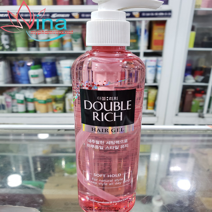 [HCM]Gel giữ nếp dưỡng tóc Double Rich 250ml (màu hồng)