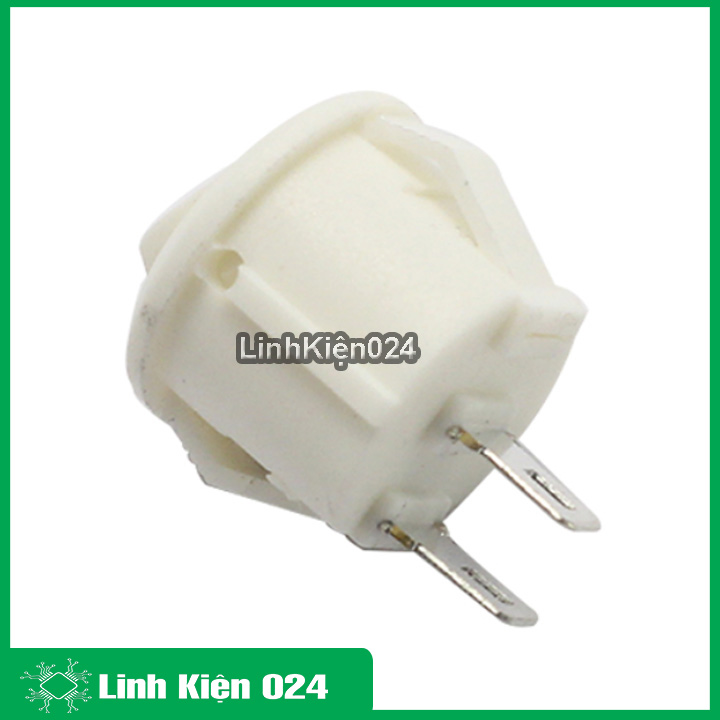Bộ 2 Công Tắc Tròn Nhỏ Màu Trắng Bập Bênh KCD1-103