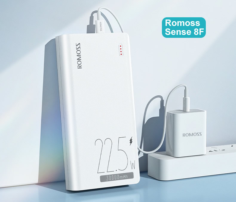 Pin dự phòng sạc nhanh Romoss Sense 8F dung lượng 30000mAh - sạc nhanh QC 22.5W và PD 20W (2 phân loại) Nhất Tín Computer