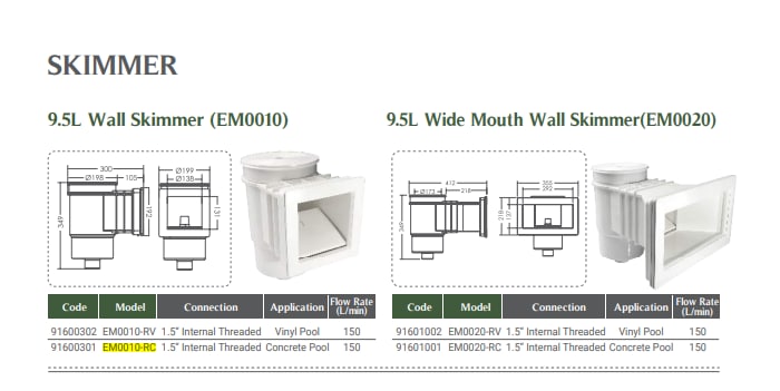 Emaux Em0010-Rc Swimming Pool Water Collection Box