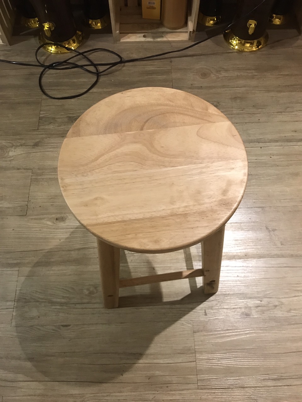 [HCM]Ghế đôn gỗ cao su cao 60cm