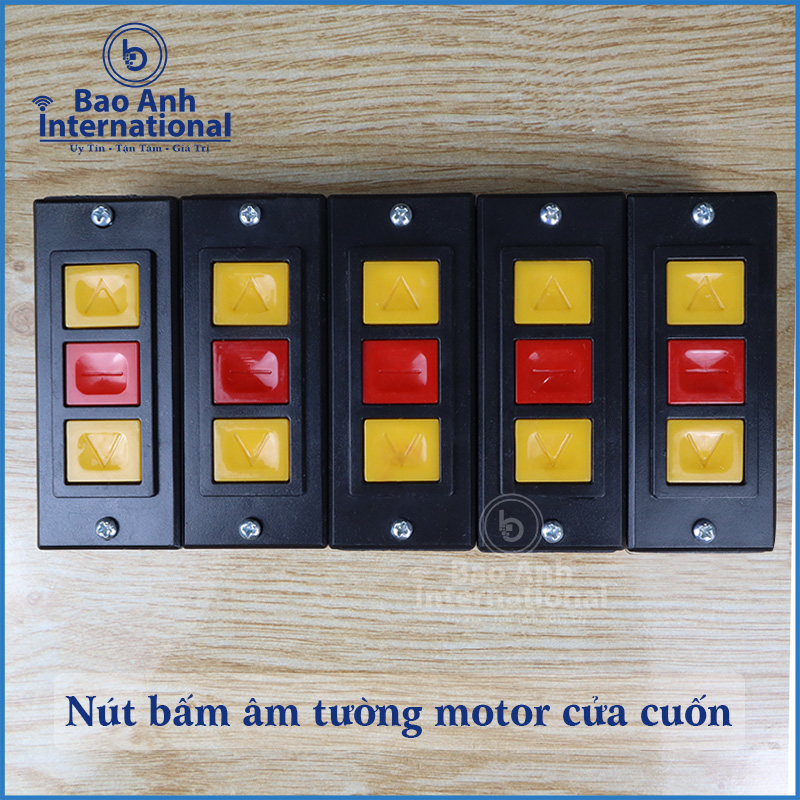 Nút bấm âm tường (công tắc bấm) mô tơ cửa cuốn