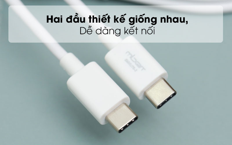 Cáp Type C - Type C 2m Mbest SMXU75 Trắng ( Like New )
