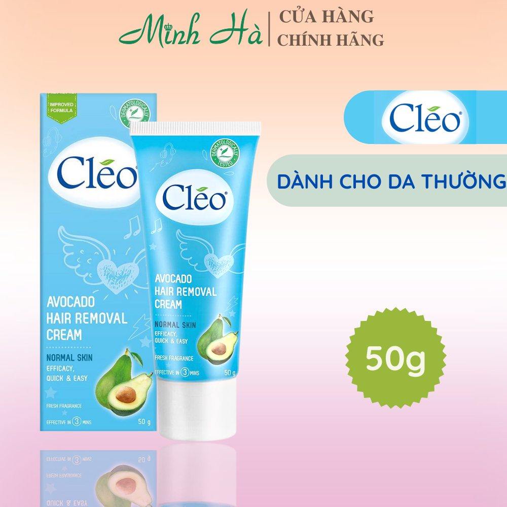 Kem bơ tẩy lông Cleo Avocado Hair Removal Cream 50g dịu nhẹ dưỡng ẩm cho da