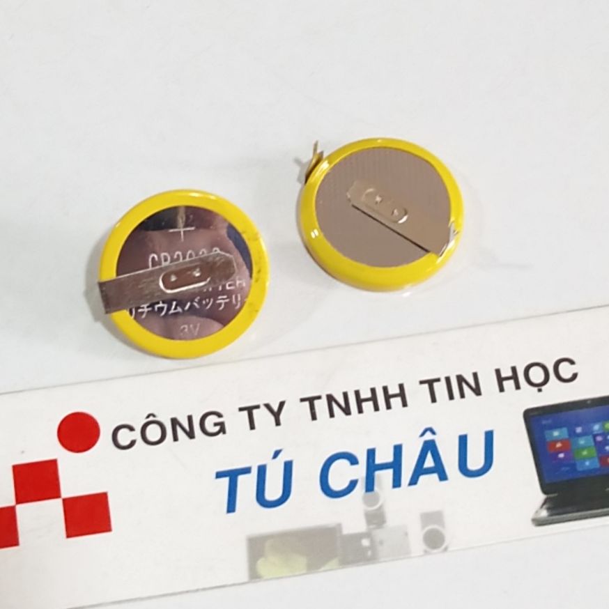 Pin 3V - 2032, CR2032, ECR2032, 5004LC / Có 2 RÂU hàn dây (Pin Cmos 2032)