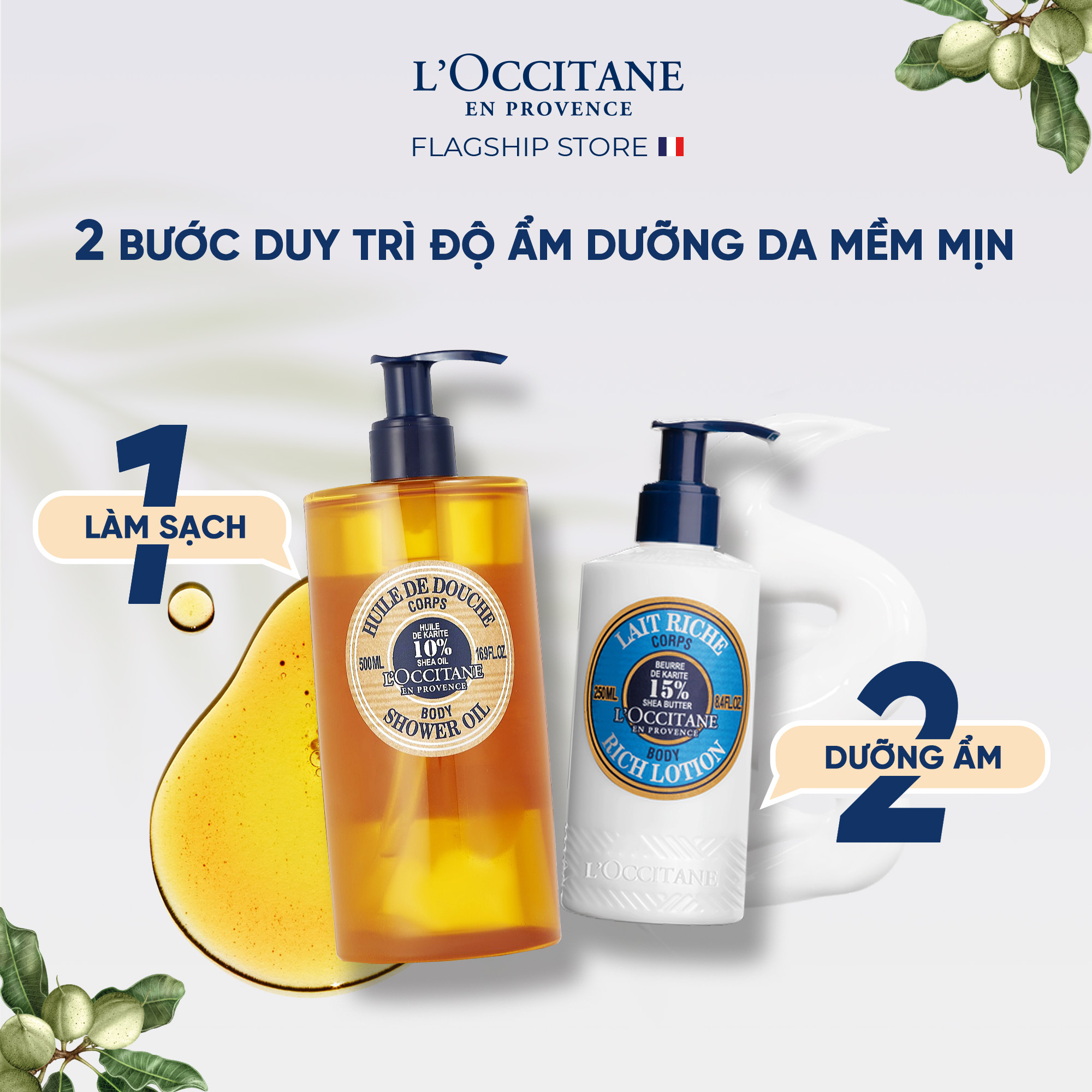 Sữa Dưỡng Ẩm Bơ Đậu Mỡ Loccitane Shea Butter Rich Body Lotion 250ml