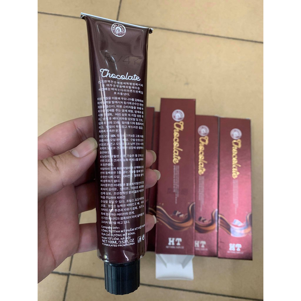 Thuốc Nhuộm phủ bạc cân bằng Chocolate HT Hàn Quốc 100ml